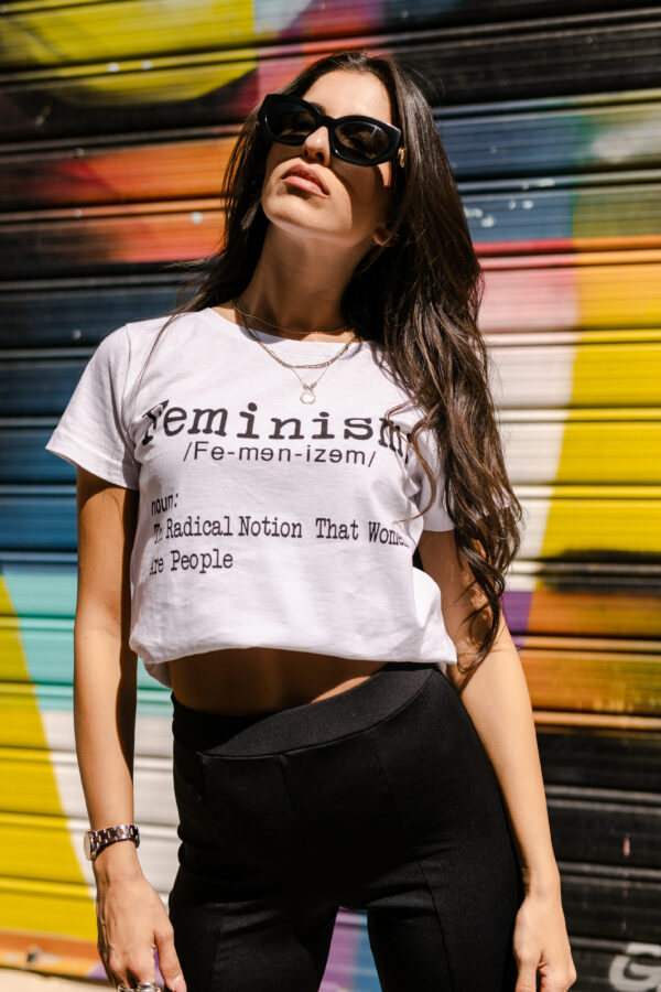 T-shirt Feminism λευκό 50084-101