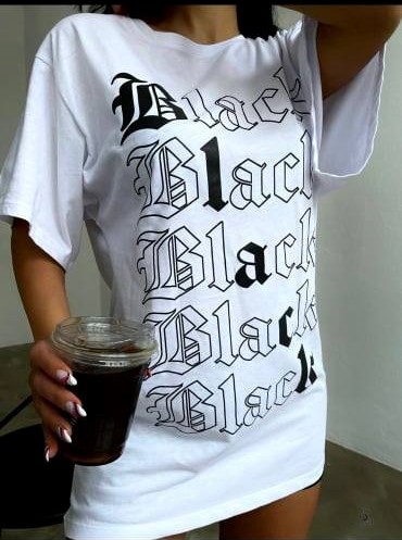 T-shirt logo black λευκό 60194-128