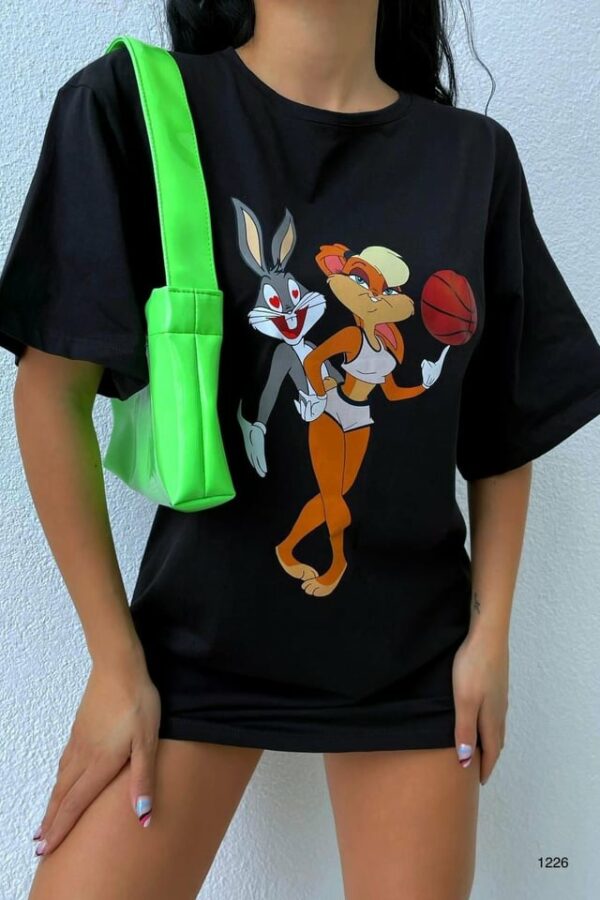 T-shirt Bugs & Lola Bunny μαύρο 60261-128
