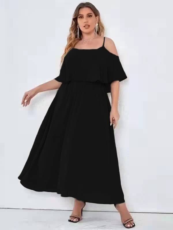 Φόρεμα plus size μαύρο 60469-201