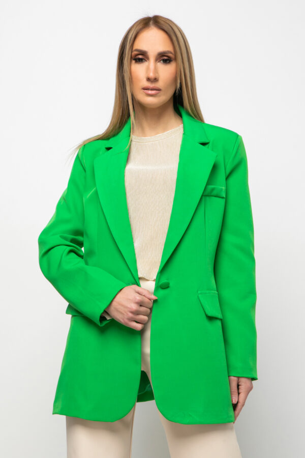 Σακάκι με ντυμένα κουμπιά πράσινο 80054-509