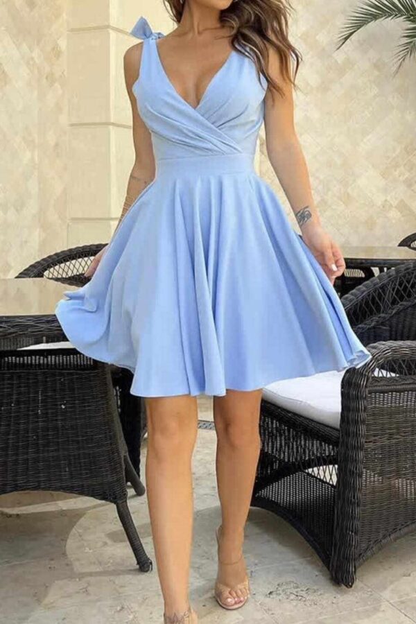 Φόρεμα κλος κρουαζέ γαλάζιο 10340-201