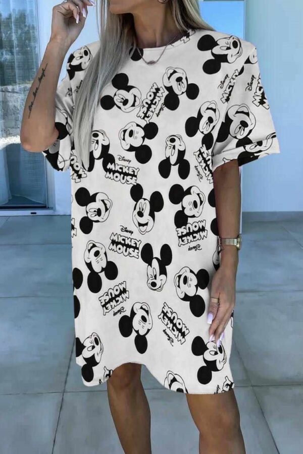 Φόρεμα T-shirt Mickey black&white 10351-202